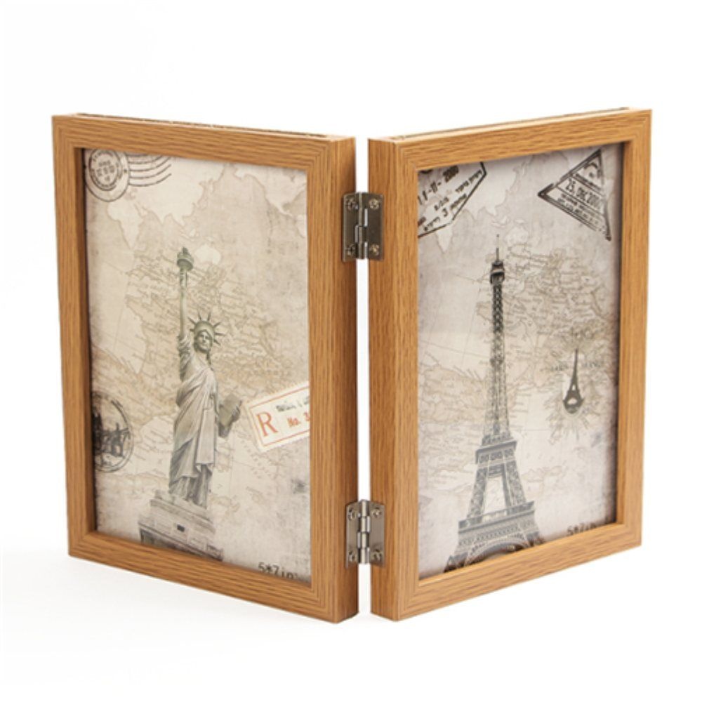 엘엔픽 네모프레임 초음파사진 결혼식포토 우드액자 양면 2단 접이식 액자 5x7 프레임색상 액자프레임 프레임액