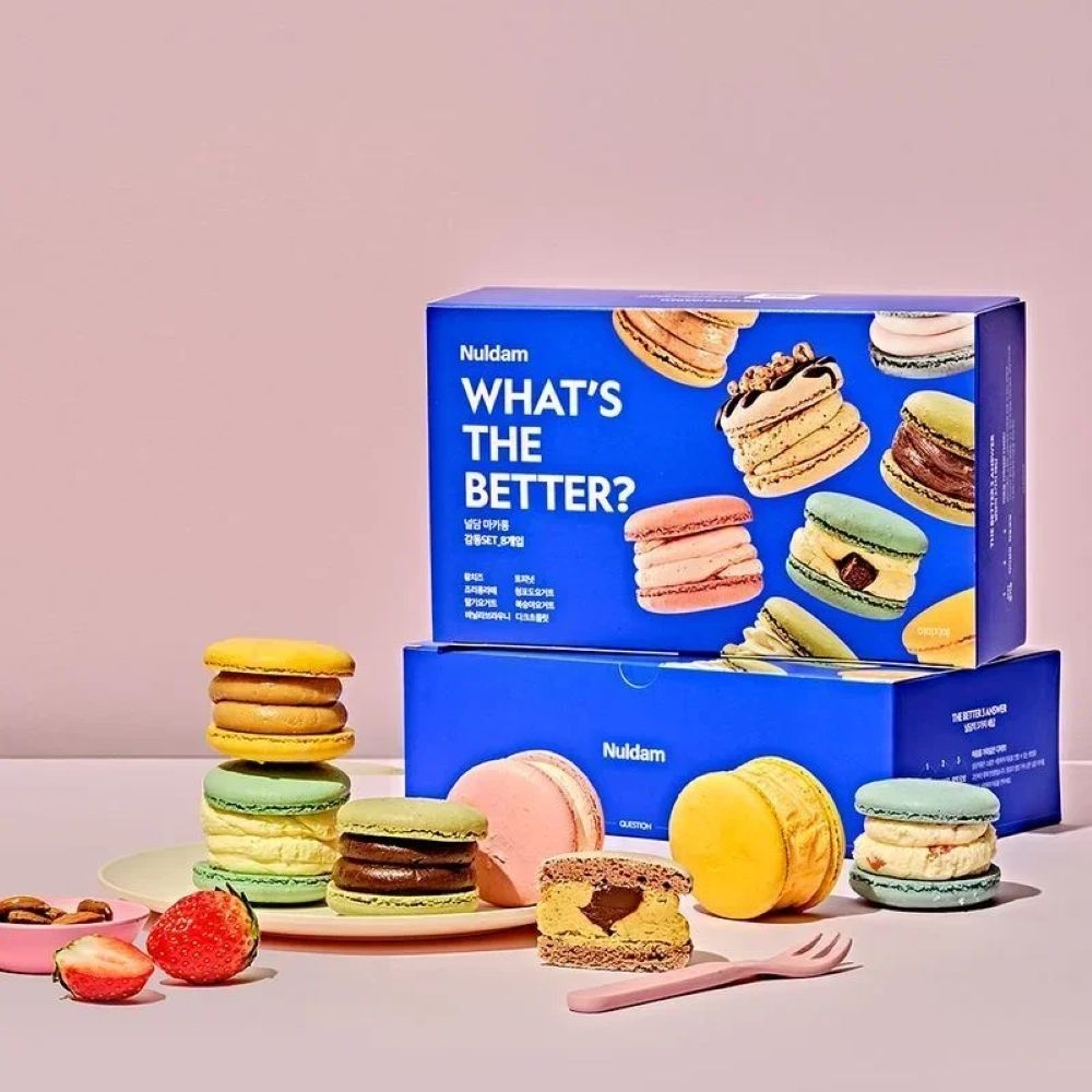 널담 뚱카롱 고식이섬유 마카롱 8구 감동세트 한박스
