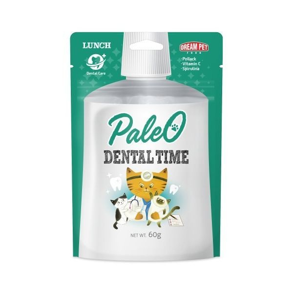 UnKnown (집사추천) ♠[드림펫푸드] 팔레오 덴탈타임 황태 60g 1+1행사 고양이 전연령 덴탈트릿(유통25년11월02일)