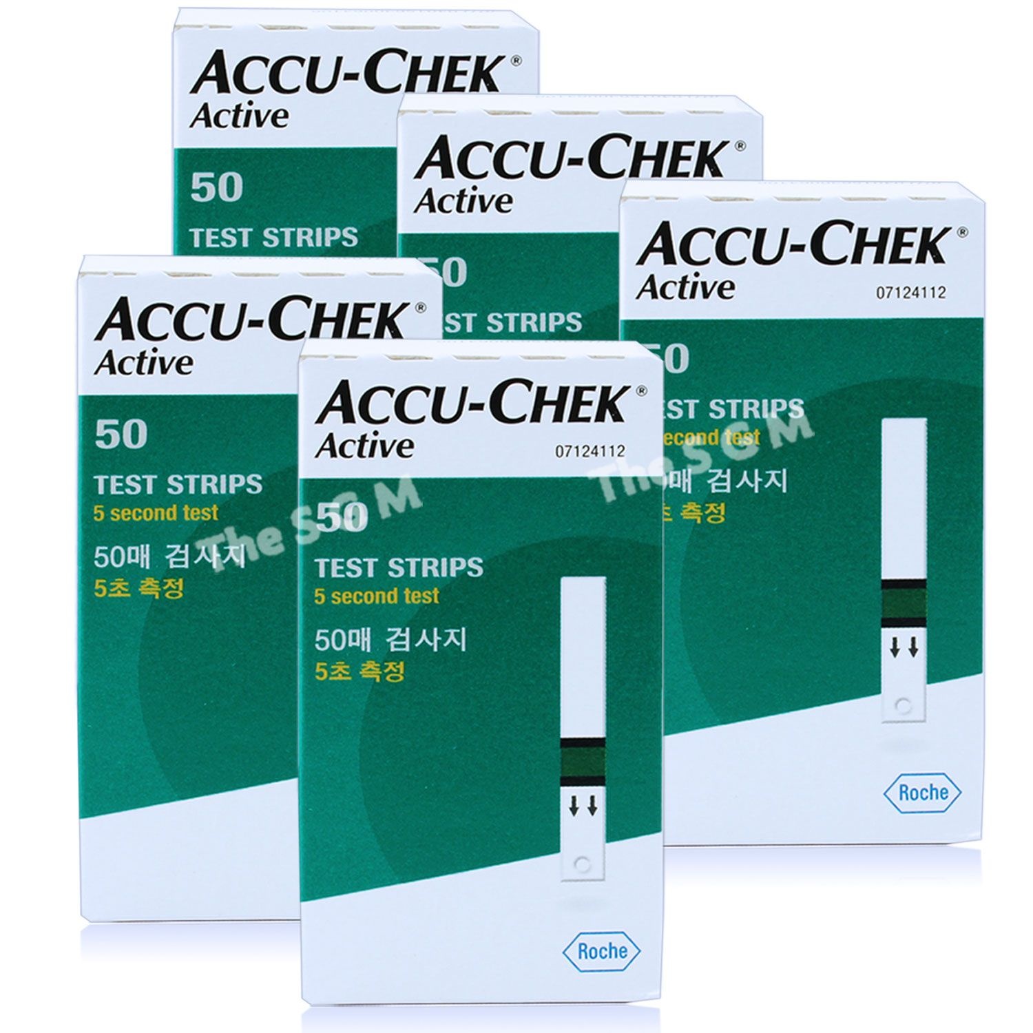 [오늘출발] 아큐첵 액티브 혈당시험지 5박스 250매 (2027년 01월) Active 당뇨 측정지 검사지 스트립
