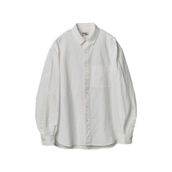 러프사이드 ROUGHSIDE Primary Crease Shirt Off White 786092
