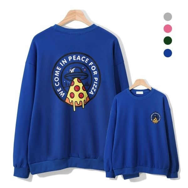 MNC 엠엔씨 [패션플러스][엠엔씨][MNC] 피자 오버핏 맨투맨 (MDMT546MR)