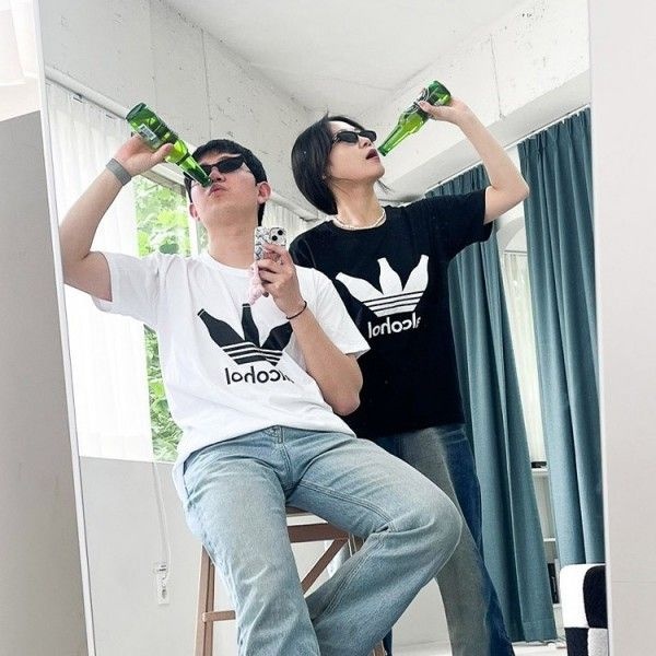 [하프클럽]MNO 웃긴 이상한 상의 알콜 탑 쓸모없는킹받는 선물 패러디 옷 숏티 마니또 굿즈 올데이