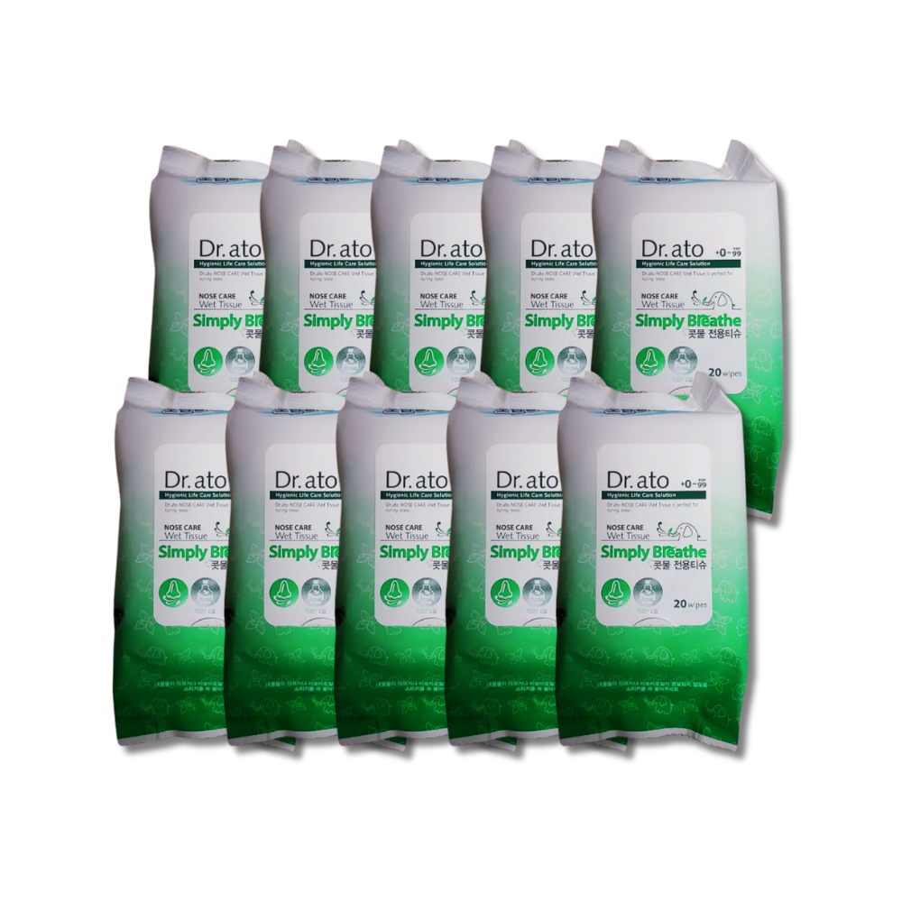 닥터아토 심플리 브리드 콧물 전용티슈 리필형 20매 10팩