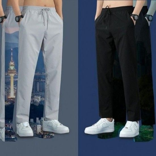 여름 쿨링 캐주얼 슬랙스 밴딩 필수템 고무줄 바지 팬 남자여름바지 여름바지