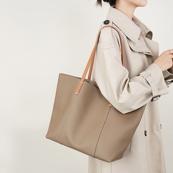 무드무드 무드무드 [하프클럽]포테라 스퀘어 소가죽 쇼퍼백