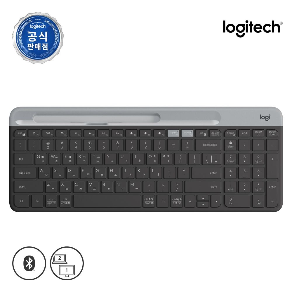 [오늘출발] 로지텍 코리아 K580 슬림 블루투스 무선 키보드 블랙