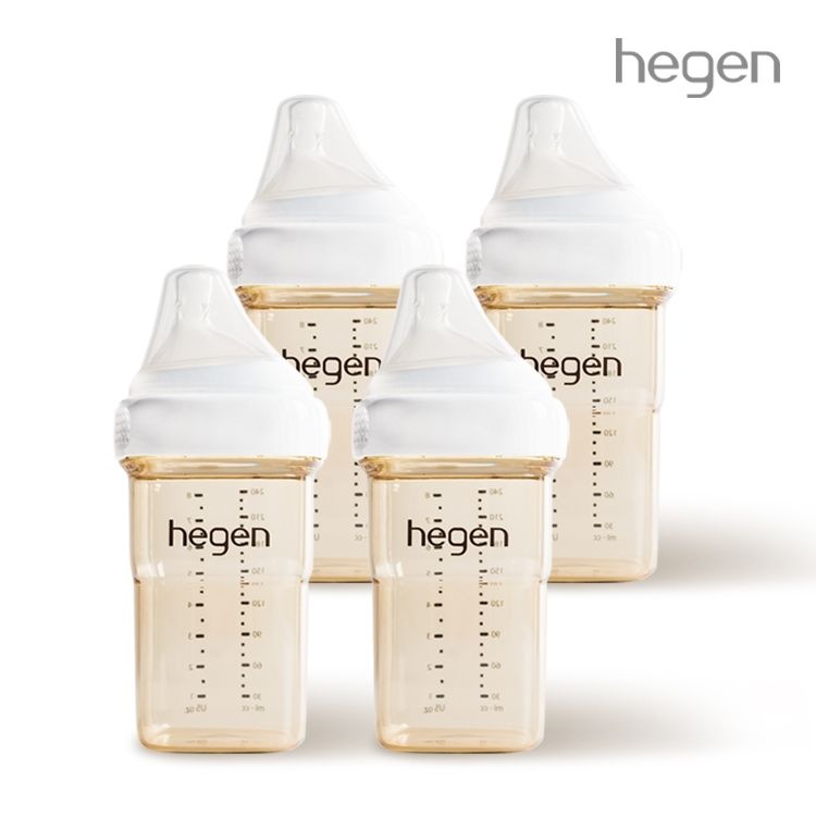 헤겐 애착젖병 PPSU 240ml 4P(2단계 젖꼭지포함)