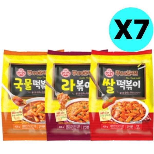 오뚜기 [셀러허브 식품] 오뚜기 뚜기네분식집 라볶이 + 국물 + 쌀 떡볶이 X7개