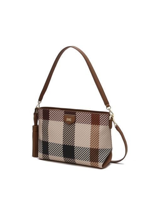 닥스 dakswomensacc GREAT HOUSE CHECK PVC 브라운 빅하우스체크 숄더백 S DCBA5F686W2