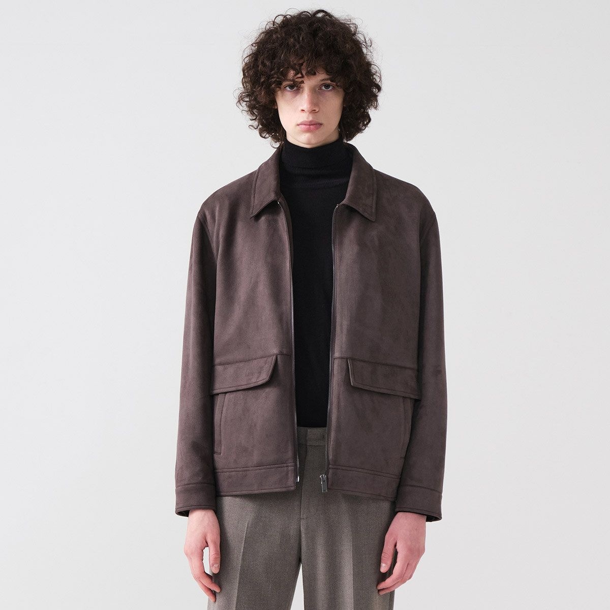 에스티코 STCO 스웨이드 트러커 점퍼_브라운  베이직핏 -SJPUC01NSH