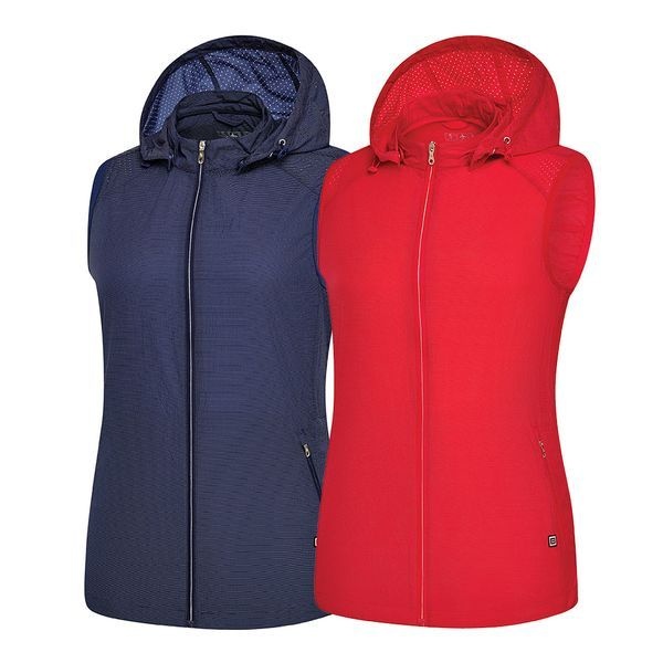 비티알 [하프클럽]비티알 BTR 골프 여성 여름 후드탈부착 펀칭 조끼 이스텔W(여) BSV0721W