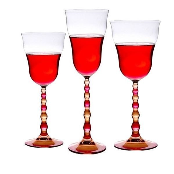 마누크리스탈 [교보문고] 마누크리스탈 루미낙 Pink 다이아 스템 와인잔(3P)