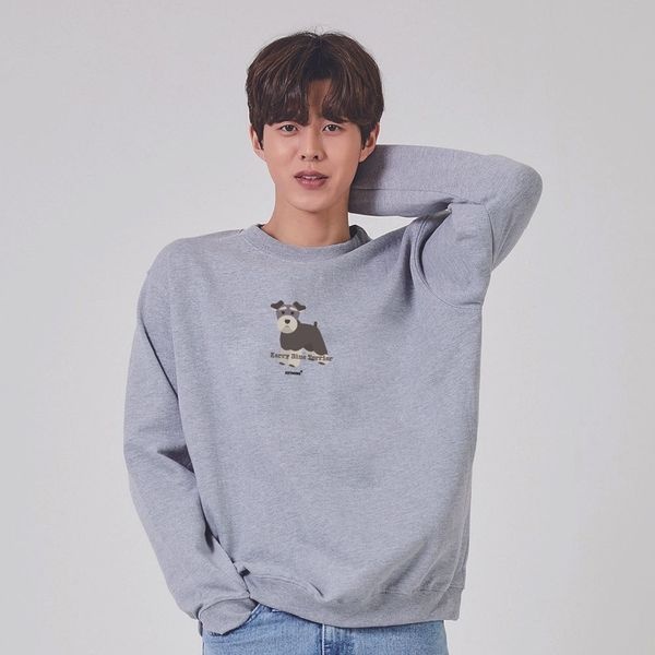 모노무드 [하프클럽]모노무드 키밍 케리블루테리어 그래픽 맨투맨 후드티