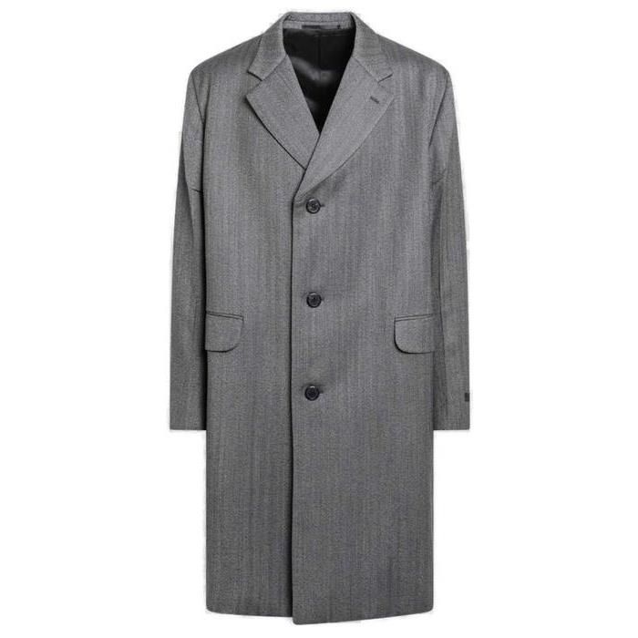 프라다 프라다 25 FW 프라다 싱글 브레스티드 버진 울 3버튼 코트 UC554MOOO15O1