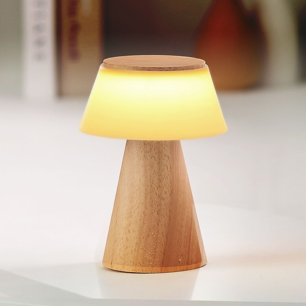 플라이토 모카 우드 인테리어 충전식 LED 무드등 C타입-메이플