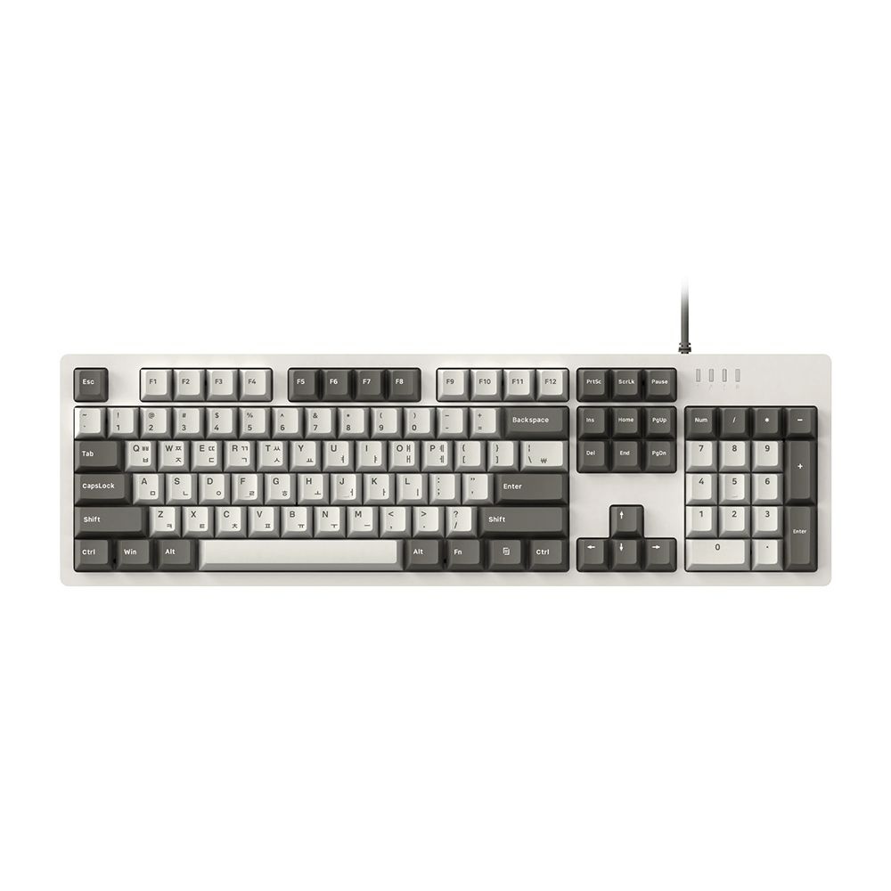 앱코 AN04F PBT 특주축 게이밍 레트로 기계식 키보드 레트로 베이지 넌클릭