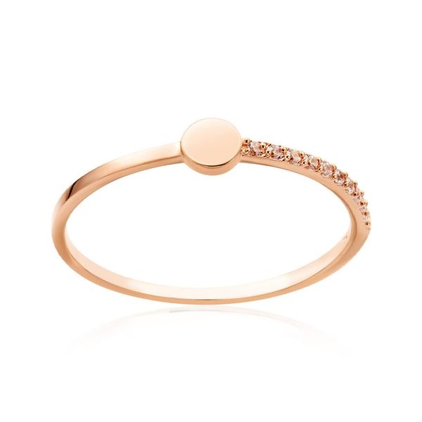 비앤비골드 [비앤비골드] 18K 원형 오브 큐빅 각인 커스텀 반지 RSS41946