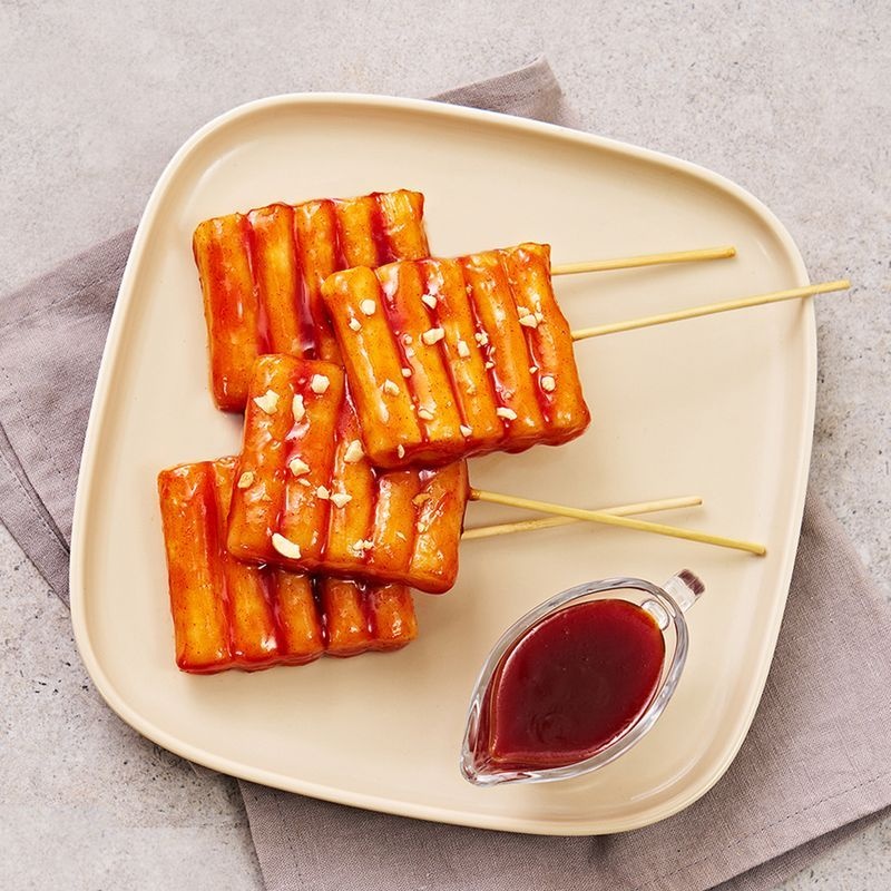 이엔푸드 [추억의 국민학교 떡볶이] 국떡 사과넣은 떡꼬치 330gX2팩