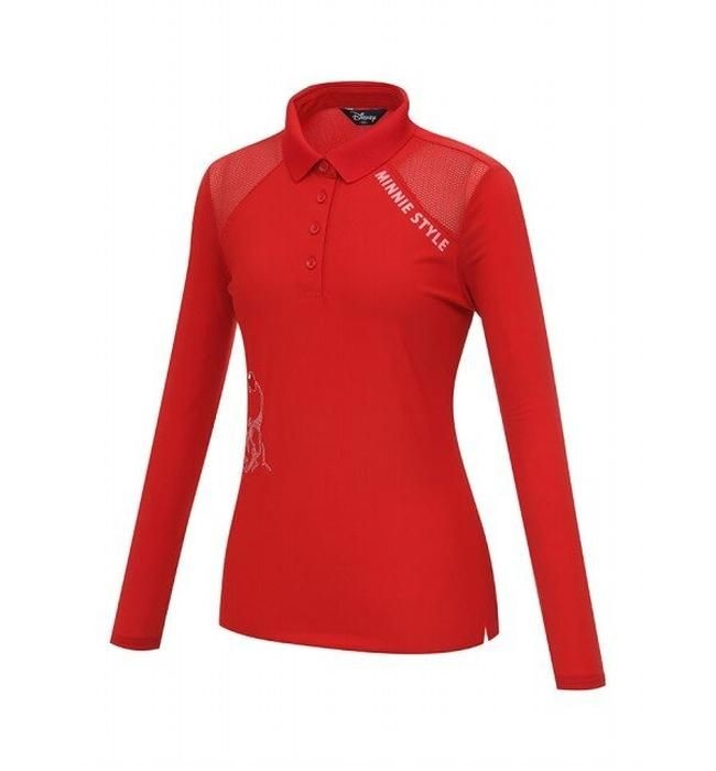 [디즈니골프][본사] 디즈니골프 어깨 시스루 카라 티셔츠 DM1LTS020