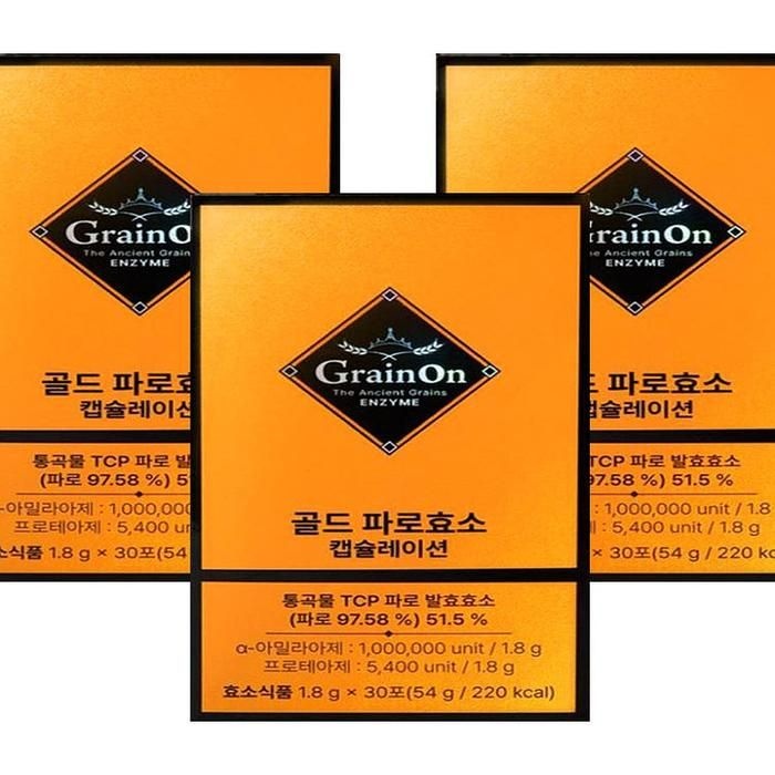 [STRONG ROCKET] [STRONG ROCKET] 그레인온 골드 파로효소 캡슐레이션 30포 3박스(AD)