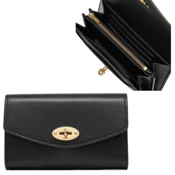 MULBERRY 멀버리 [멀버리] 지갑 RL4869 205 A100 달리 중지갑 블랙 여성반지갑 여자반지갑 당일발송