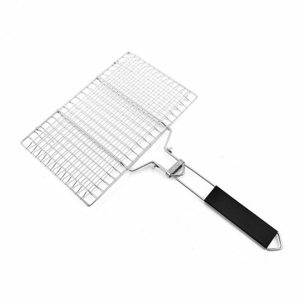 (현대Hmall) 캠핑용 스테인리스 생선구이 숯불 직화 그릴팬 양면 석쇠