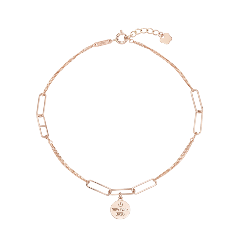 14K] 뉴욕코인 링크 발찌 FRTM4010