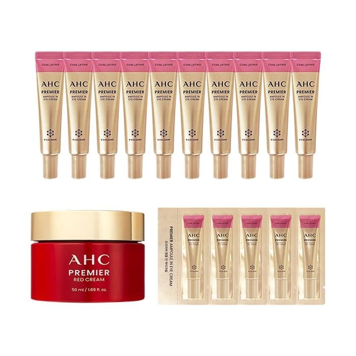 AHC 아이크림 시즌12 12ml x10 + 레드 보습 크림 50ml + 아이샘플 5매