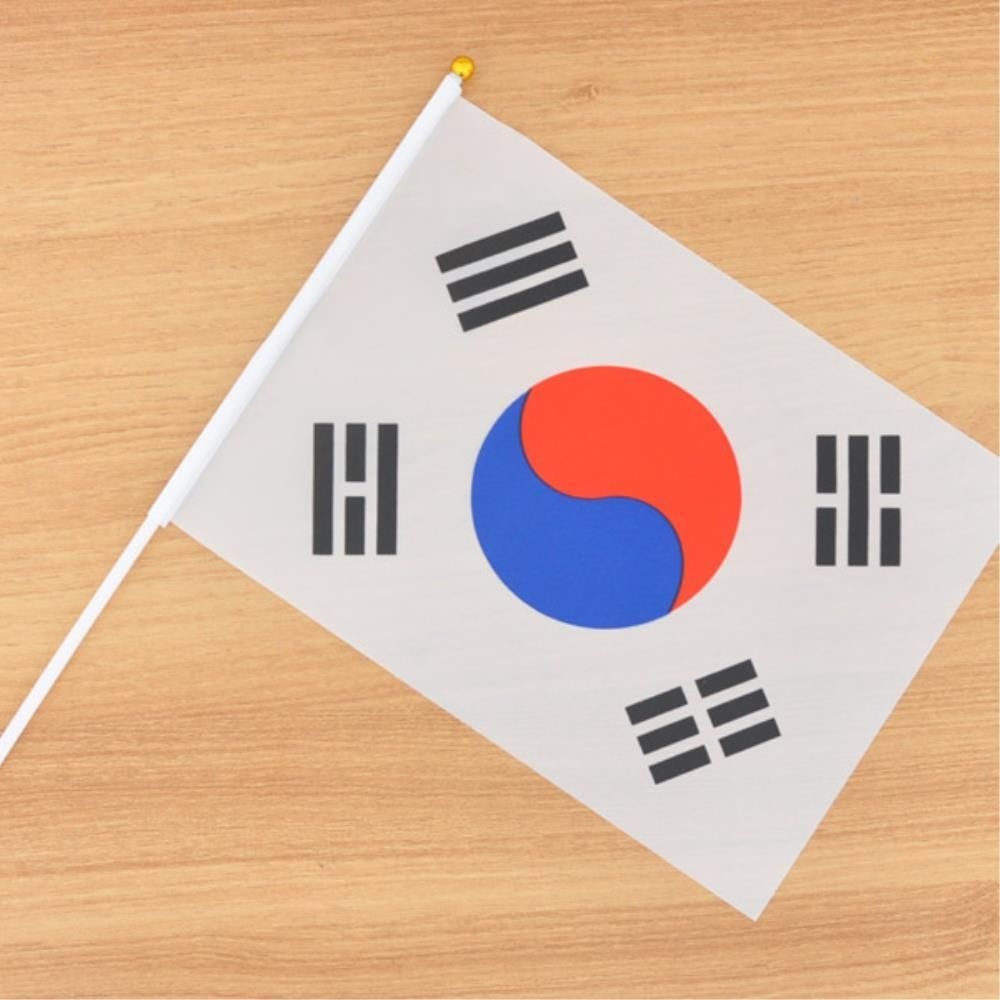 거리응원 행진 가벼운 소형 태극기깃발2P 작은태극기 축제 운동경기