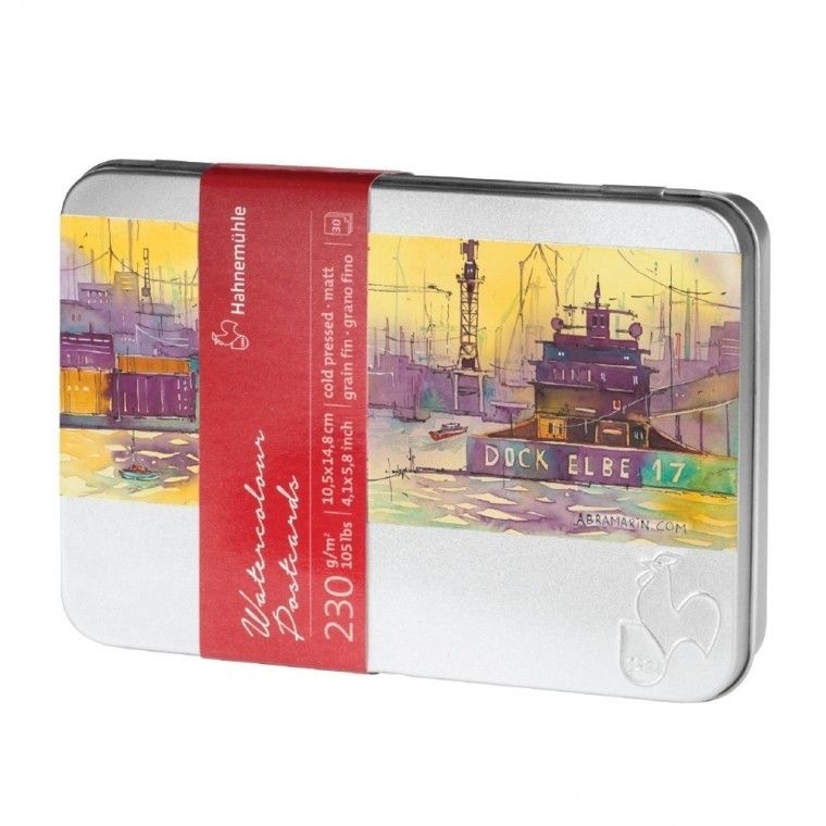 하네뮬레 30매 230G 하네뮬레미술 화방 엽서용 수채화지 중량지 중목 C.P 메모 선물 소장-하네뮬레.칼라스케치북.