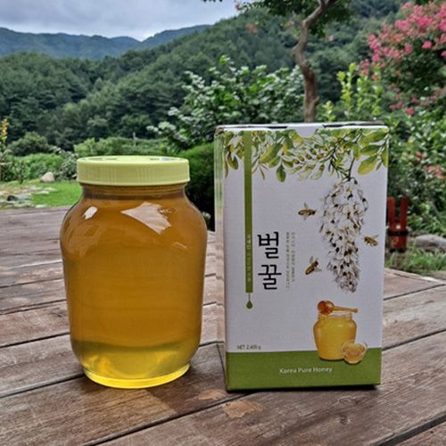 [지리산 천연벌꿀]지리산 천연벌꿀/대용량2.4kg(아카시아꿀/야생화꿀)