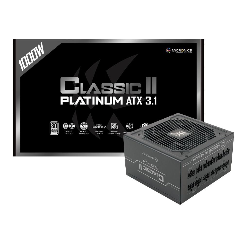 [오늘출발] 마이크로닉스 HIT 마이크로닉스 Classic II 1000W 80PLUS플래티넘 ATX3.1 /파워서플라이/오늘출발/정품/안심포장