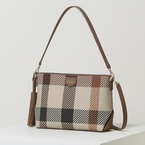 닥스 DAKS DCBA3F686W2 [GREAT HOUSE CHECK PVC] 브라운 빅하우스체크 숄더백 362887