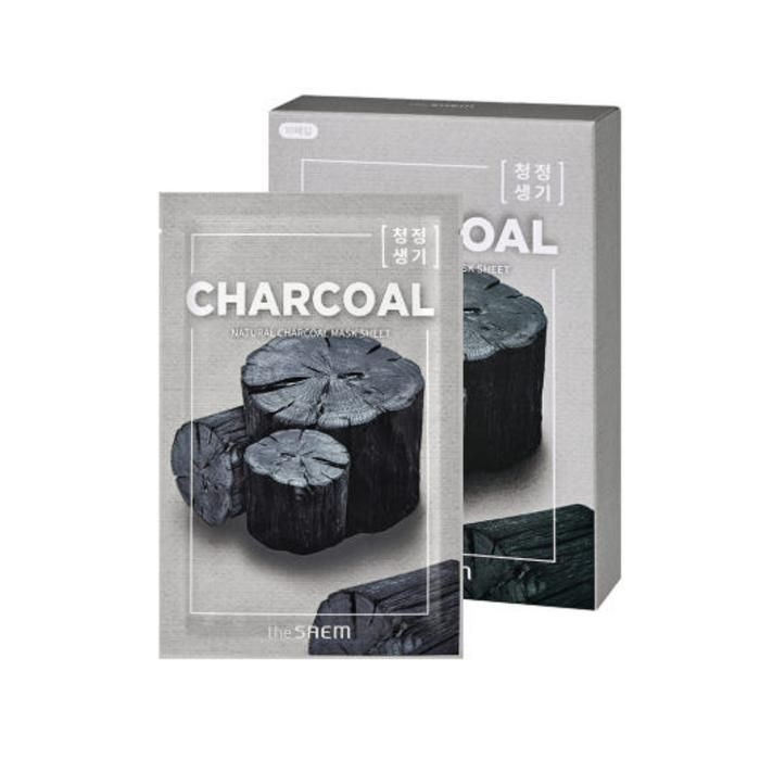 씨엔에프 더샘 내추럴 초밀착 투명 촉촉 마스크시트 10매입 숯