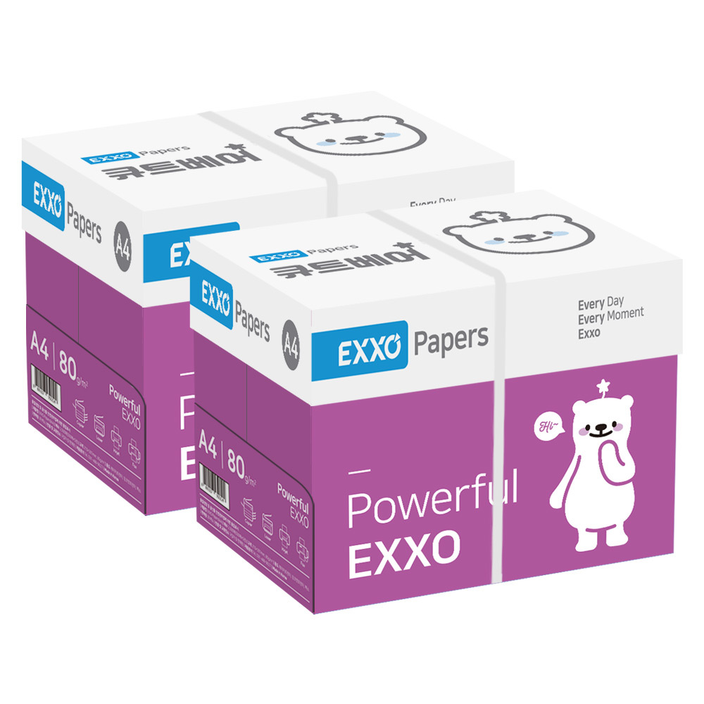 [무료배송]엑소 큐트베어 A4 복사용지(A4용지) 80g 2BOX(4000매)