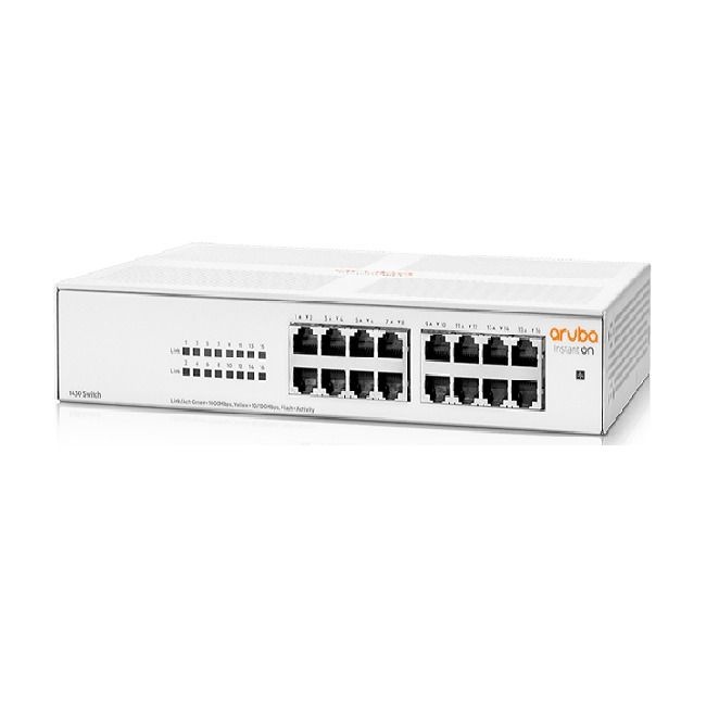 자체제작 [HPE Aruba] 1430-16G (R8R47A) 기가 16포트 스위치 허브 [1420-16G (JH016A) 후속모델]