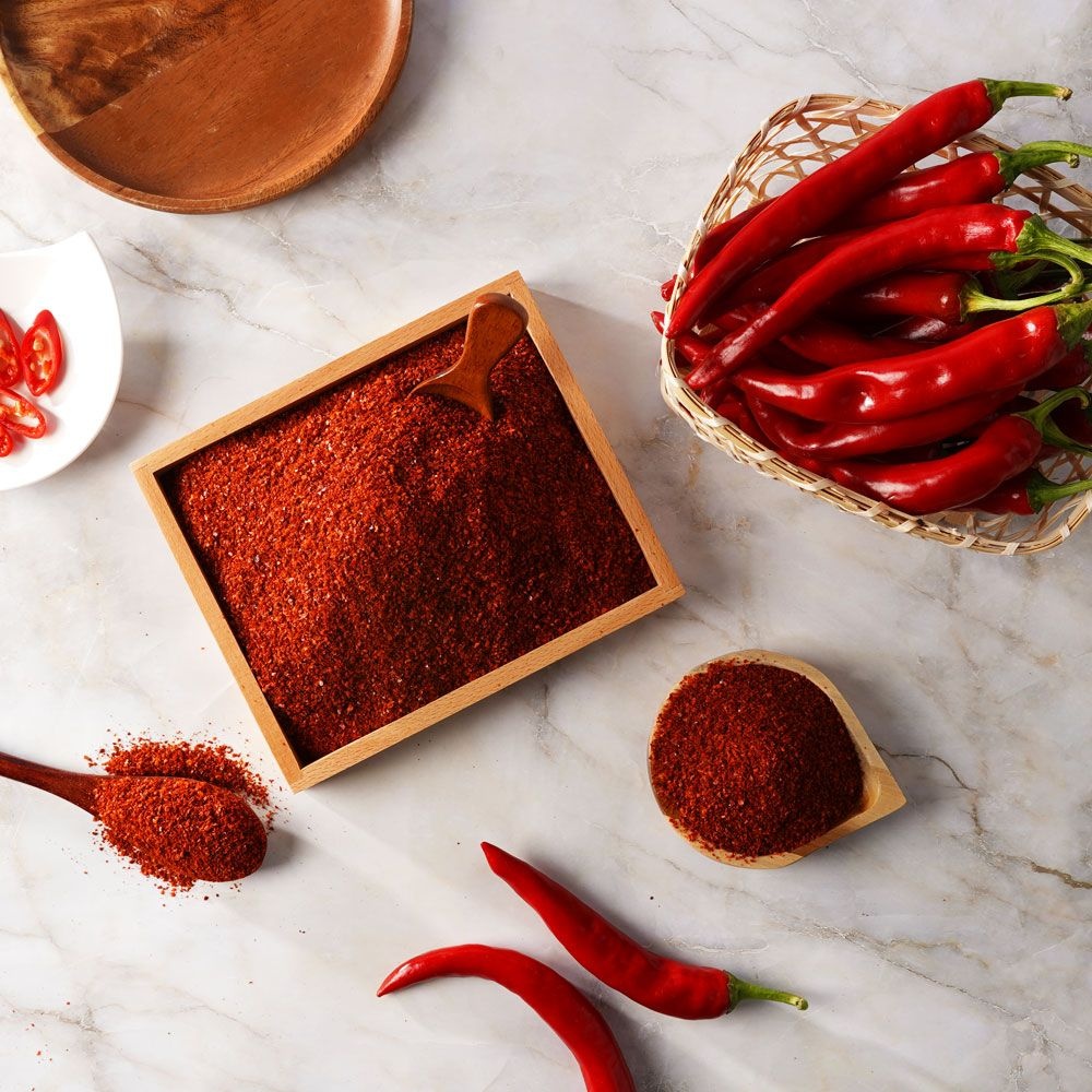 방앗간아이 국산 고춧가루 1kg 보통 입자 용기 포장 굵은 보통 고운 입자 선택 가능