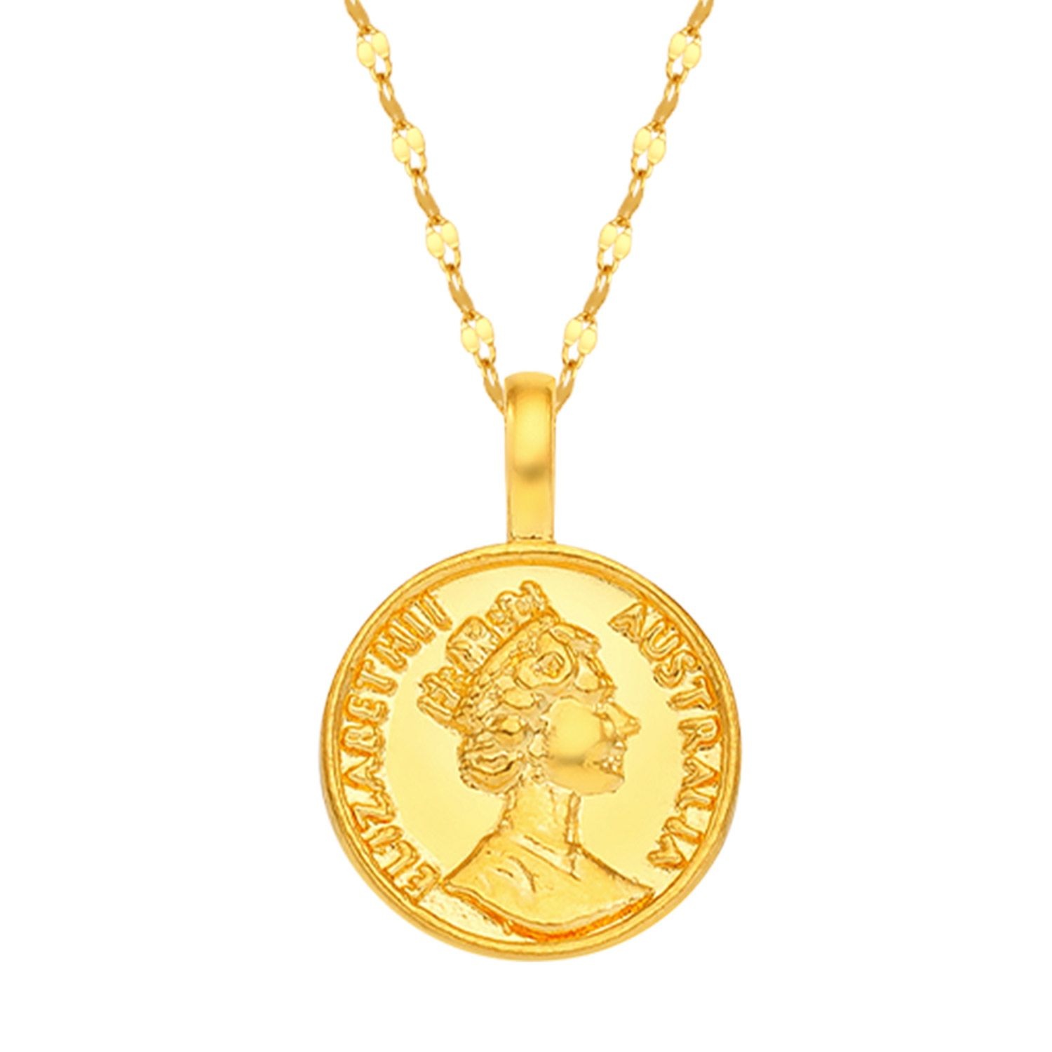 골드퀸즈] 24K 할로우 순금 엘리자베스 10mm 코인 목걸이 (18K체인)