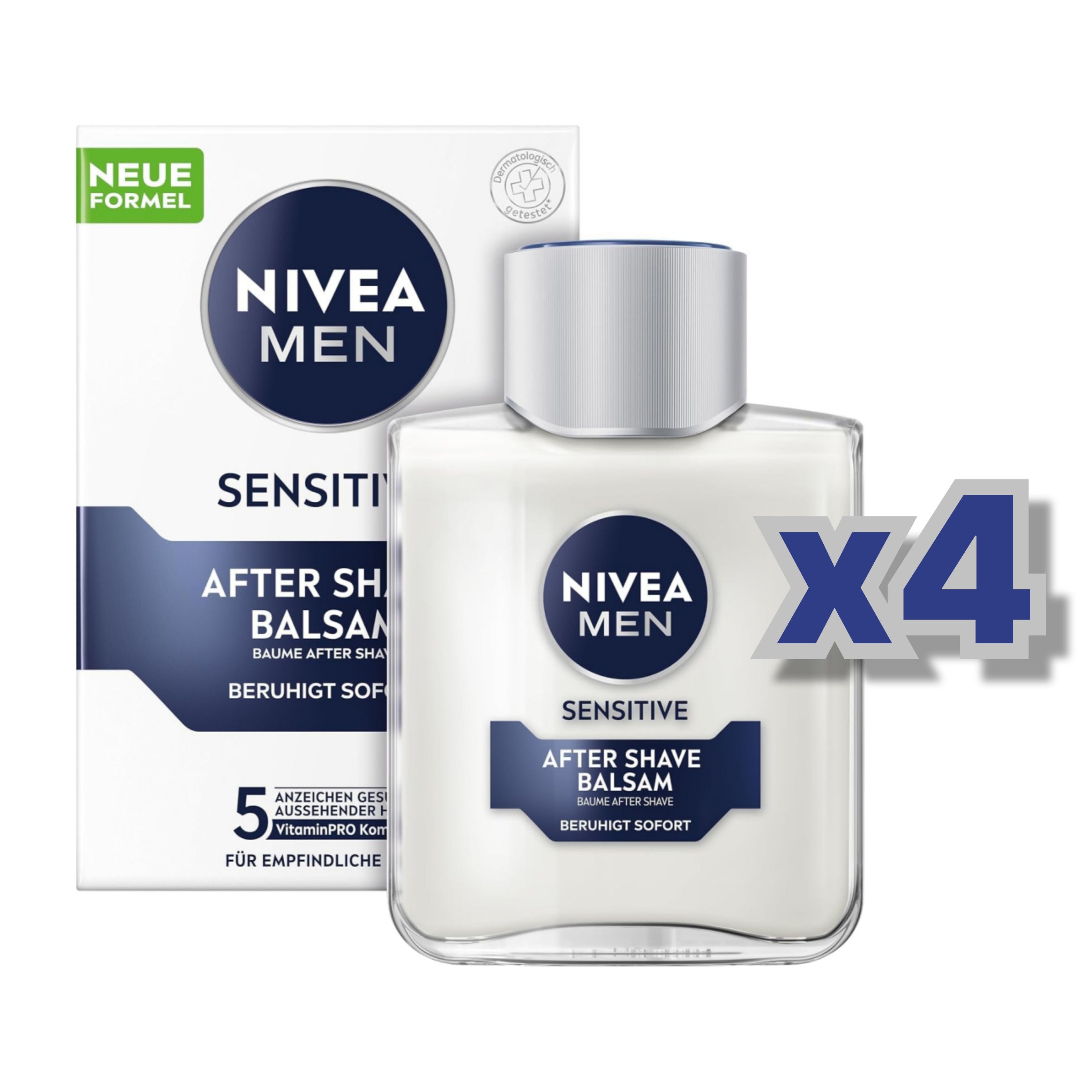 [해외] 니베아 맨 NIVEA MEN 센서티브 애프터 쉐이브 밤 100ml 4개