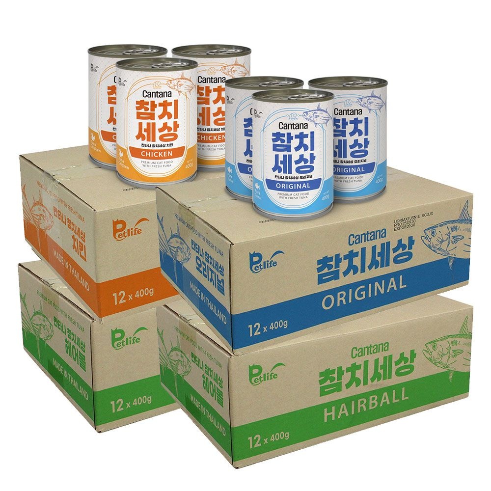 테비토퍼 칸타나 참치세상 400g 콤보 48개입 고양이캔