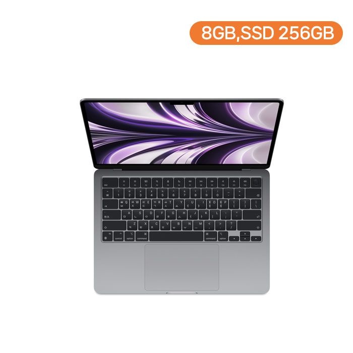 애플 Apple [새상품] 2022 맥북에어 13 M2 8/8Core 8GB,256GB 스페이스그레이 MLXW3KH/A