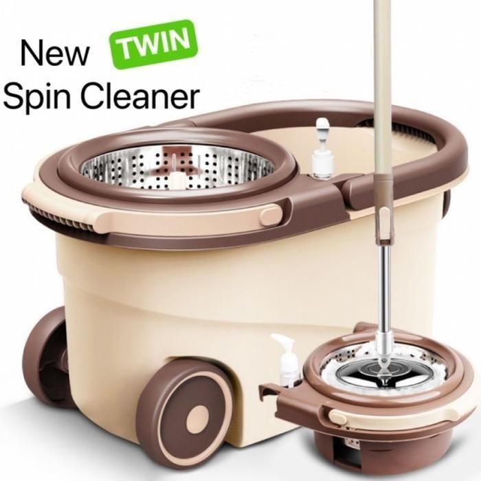 [패션플러스][이룸그룹]물걸레 회전 청소기트윈스핀통돌이세트 (42508928)