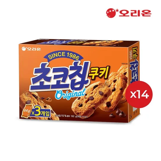 오리온 초코칩쿠키(192g) x 14개