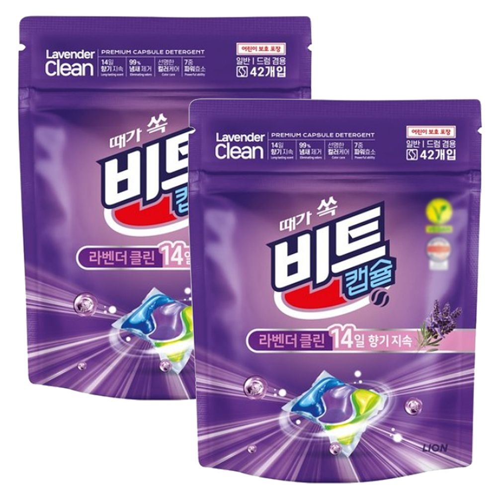 비트 캡슐세제 라벤더 클린 42개입 X 2개