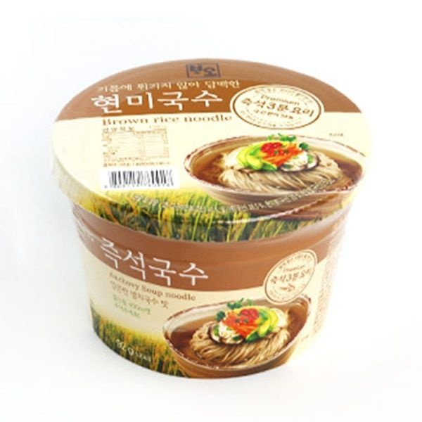 기름에 튀기지 얺은 단백한 현미즉석국수(멸치국수 맛) 92g x 5개