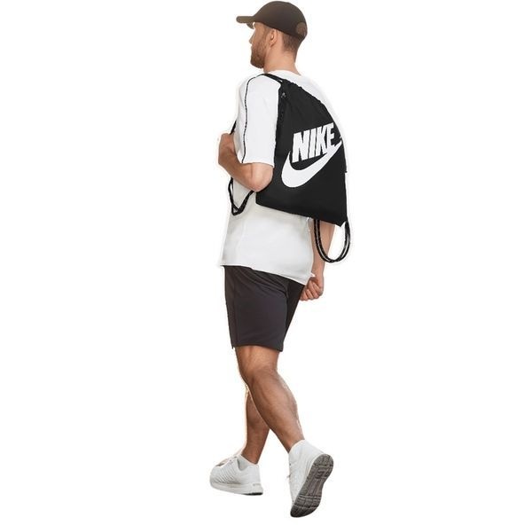 나이키 [하프클럽]나이키 짐색 헤리티지 드로우스트링 백(13L) 블랙 화이트 DC4245-010