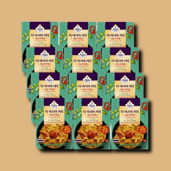 [기타] 푸팟퐁 커리 티아시아 게살 뿌팟퐁 카래 170g 12개
