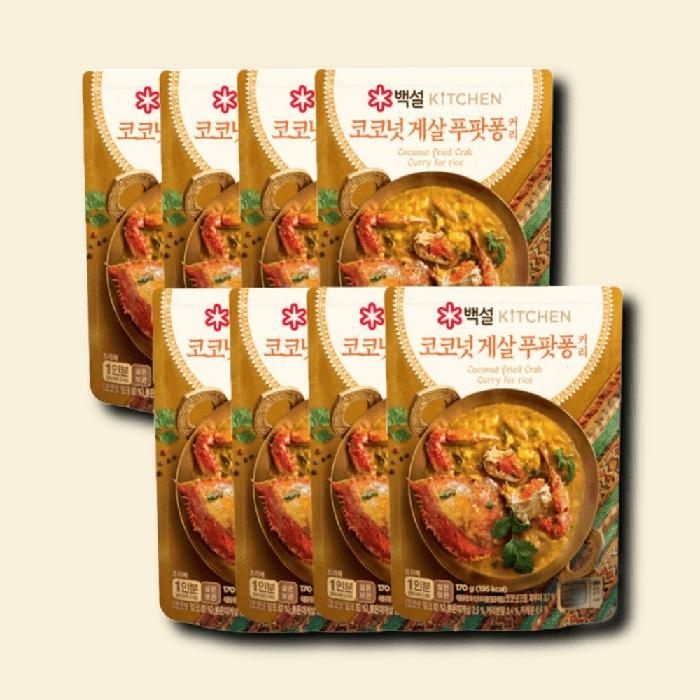 [기타] 푸팟퐁 커리 코코넛 게살 170g x8개 뿌팟퐁 카래