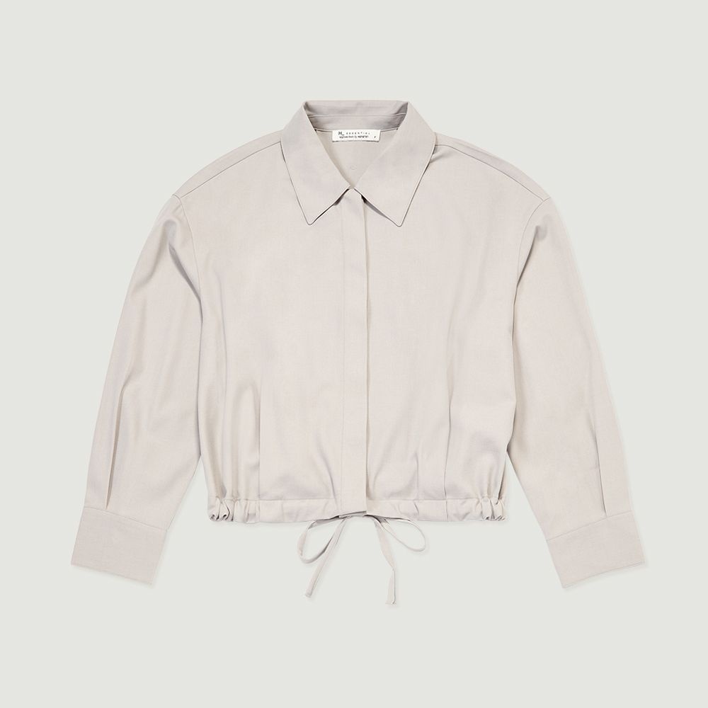 브랜드라이프스타일 행텐 여성 폴리 히든버튼 스트링 크롭 셔켓-SP1043061112020